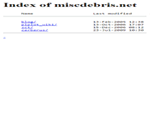 Tablet Screenshot of miscdebris.net